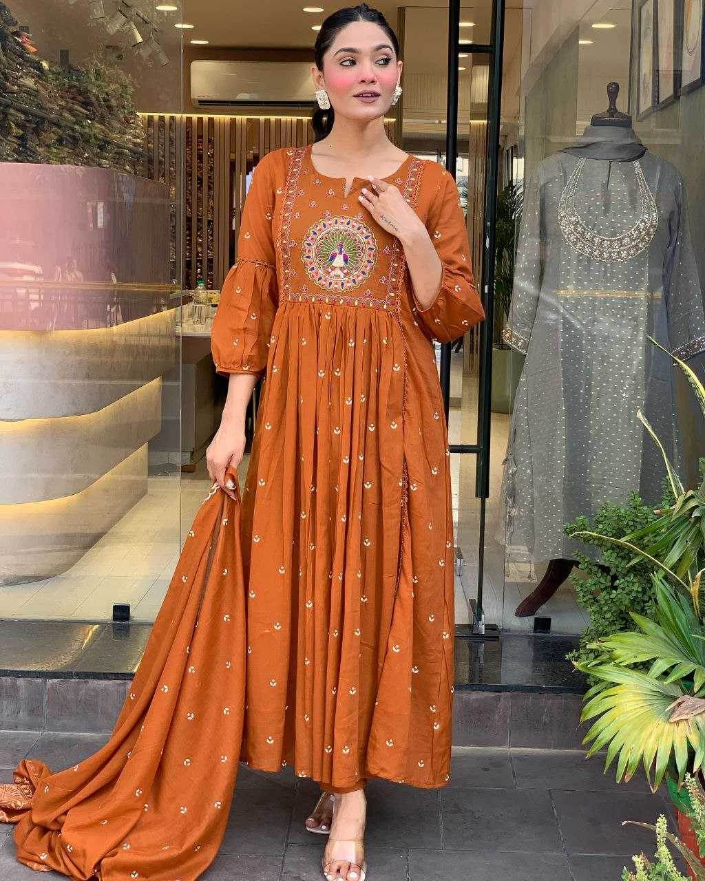 Cotton Casual Embroidered Kurti - MYLUXURY LANE ENTERPRISE